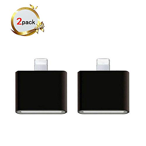 Lighting to 30P Adapter, 8P to 30P Charge & Sync Cable Adapter Converter for Phone 7/7 Plus/6/6 Plus/5s/5c/5/4s/4,Pad and Pod (2 Pack Black)