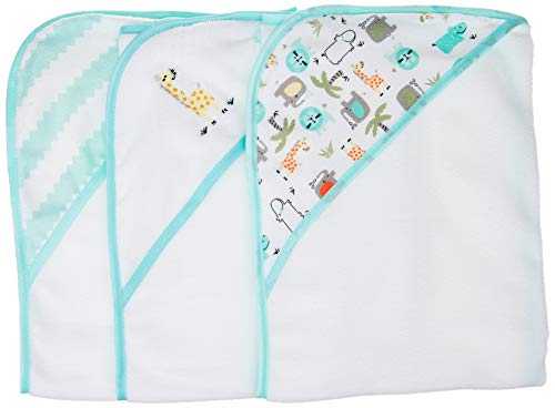 Book Cover Buttons and Stitches Baby Boys Infant Hooded Towels