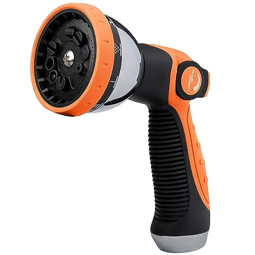 ALMA Garden Hose Nozzle - Water Hose Spray Nozzle Heavy-Duty - 10 Patterns High Pressure Garden Hose Nozzles - Best for Outdoor Watering Plants, Lawns - Car Washing & Pets Showering