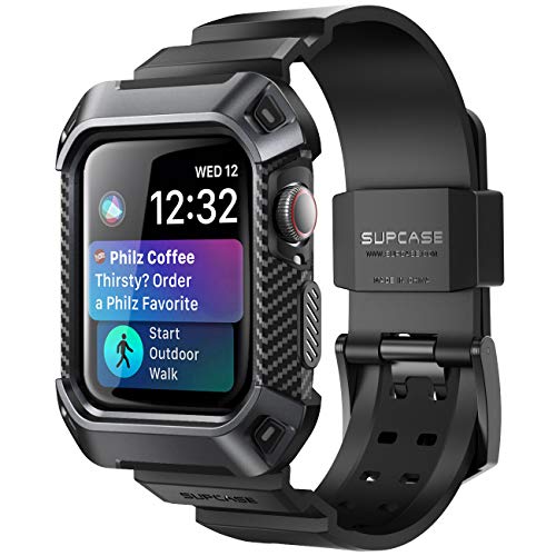 SUPCASE [Unicorn Beetle Pro] Case for Apple Watch 4, 40mm 2018, Rugged Protective Case with Strap Bands for Apple Watch Series 4 40mm (Black)