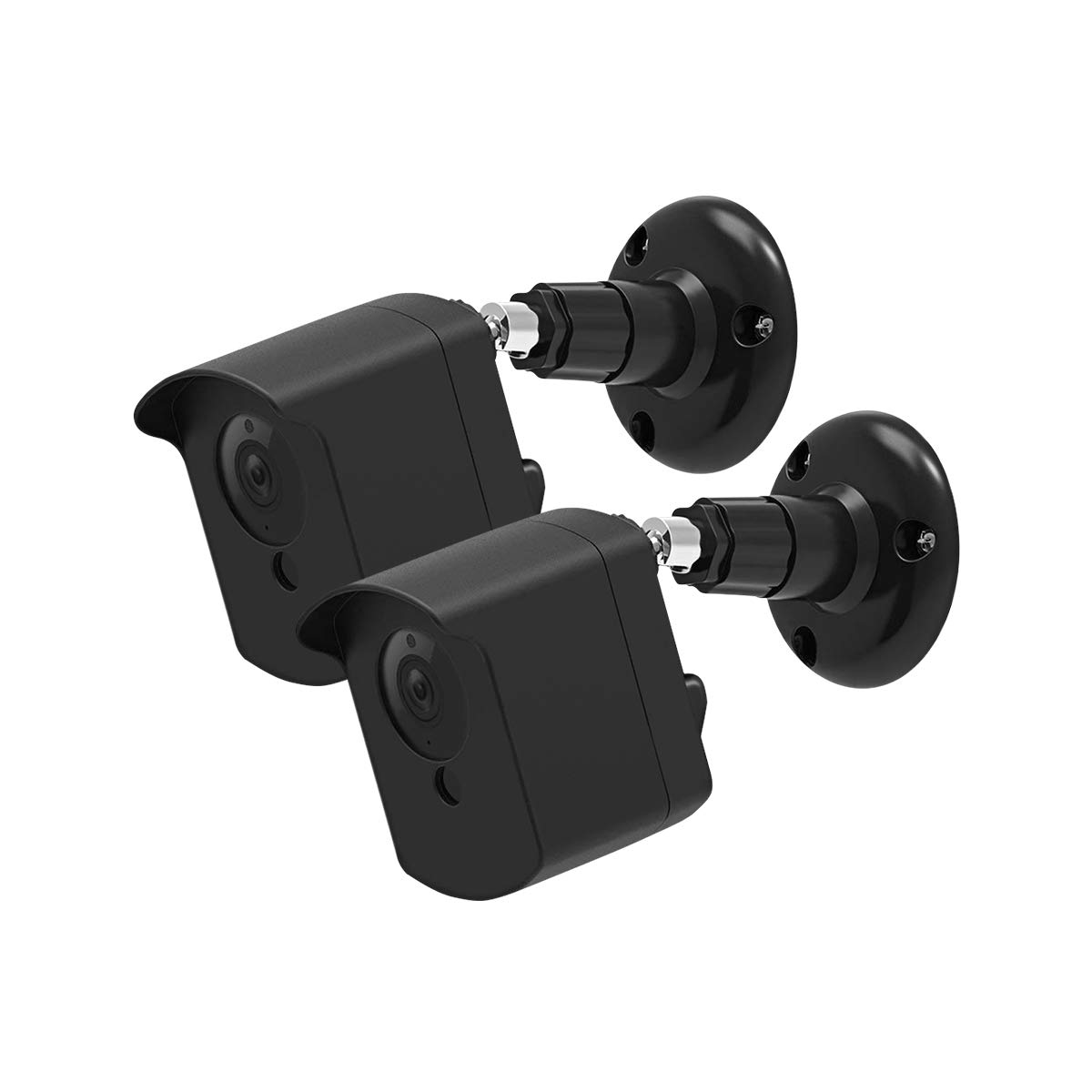 Mrount Wall Mount Bracket for Wyze Camera, Protective Cover with Security Wall Mount for Wyze Cam V2 V1 and Ismart Spot Camera Indoor Outdoor Use (2 Pack, Black)