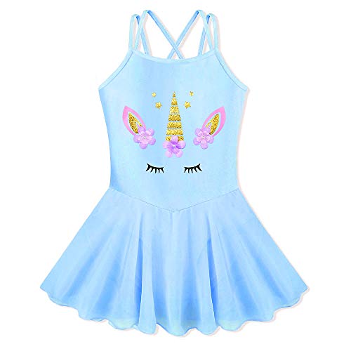 BAOHULU Girl's Skirted Leotards Camisole Cartoon Ballet Dance Tutu Dress