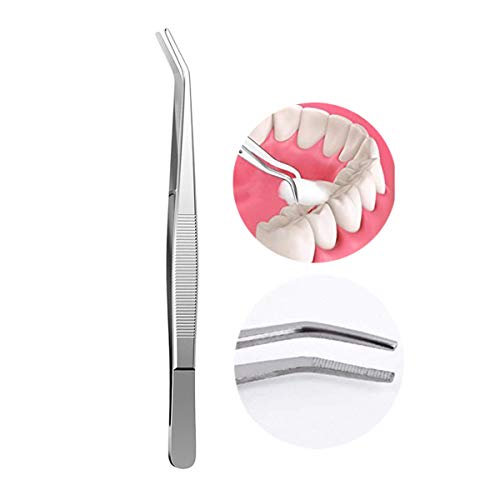 Dental Tweezer Dentist Tweezers Serrated Angled Forceps Professional Tweezers Beak Dressing Pliers Surgical Forcep Diagnostic Instruments