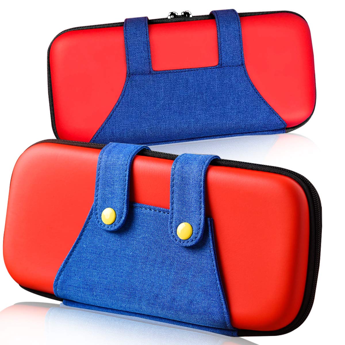 Carrying Case for Nintendo Switch,[Color-Clash Attractive Appearance][Full Protective ][Large Storage] Carrying Case for Switch,Travel Carry Case Bag for Nintendo Switch Joy-Con & Accessories-Red