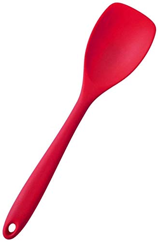 StarPack Premium Silicone Spoonula/Spatula Spoon, High Heat Resistant to 600Â°F, Hygienic One Piece Design, Non Stick Rubber Cooking Utensil (Cherry Red)