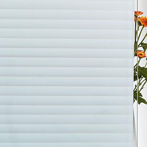 Privacy Blinds Window Film,Stained Glass Door Film,Static Cling Window Tint,Heat Control Anti UV Removal Window Cling for Office and Home,35 inches by 118 inches