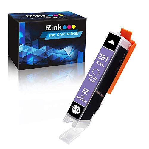 E-Z Ink (TM) Compatible Ink Cartridge Replacement for Canon CLI-281XXL CLI 281 XXL to use with PIXMA TS8120 TS9120 (Photo Blue, 1 Pack)
