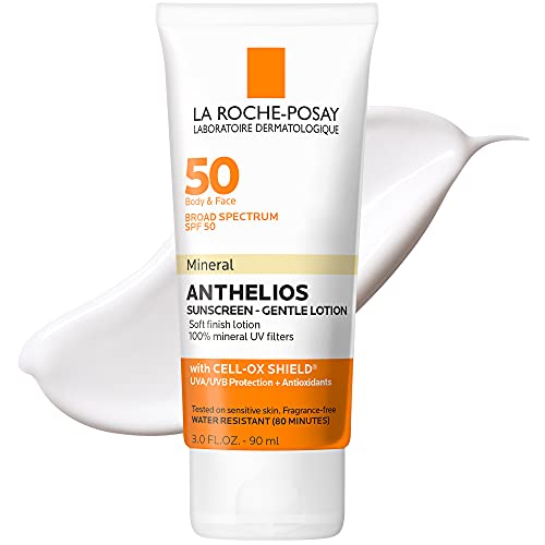 Book Cover La Roche-Posay Anthelios Mineral Sunscreen Gentle Lotion Broad Spectrum SPF 50, Face and Body Sunscreen with Zinc Oxide and Titanium Dioxide, Oxybenzone & Octinoxate Free, Oil-Free