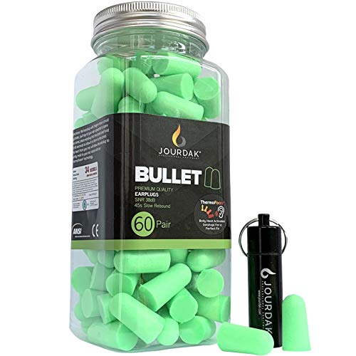 Ear Plugs for Sleeping Block Out Snoring, Premium Thermo Foam Noise Reduction and Cancelling Earplugs for Shooting Range Sleep Loud Events Construction Work Study by Jourdak New SNR 36db 60Pair