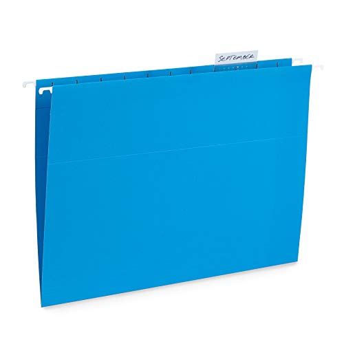Book Cover Blue Summit Supplies Hanging File Folders, 25 Reinforced Hang Folders, Designed for Home and Office Color Coded File Organization, Letter Size, Blue, 25 Pack