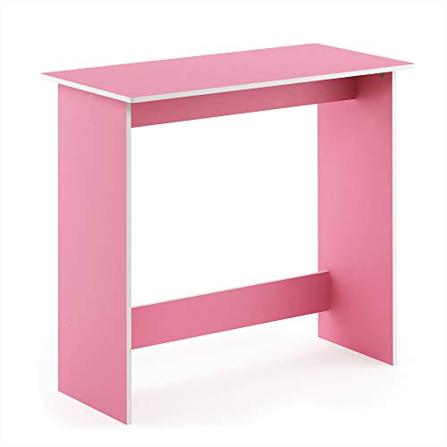 Book Cover Furinno Computer Desks, Wood, Pink/White, one size