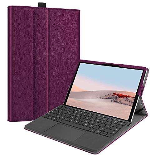 Fintie Case for Microsoft Surface Go 3 (2021) / Surface Go 2 (2020) / Surface Go (2018) - Multiple Angle Viewing Portfolio Business Cover, Compatible with Type Cover Keyboard (Purple)