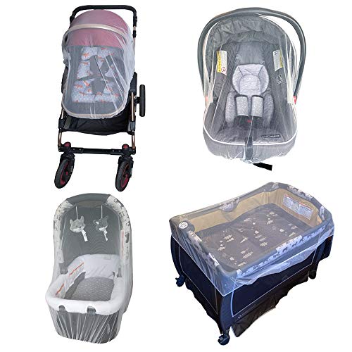 Enovoe Mosquito Net for Stroller - Durable Baby Stroller Mosquito Net - Perfect Bug Net for Strollers, Bassinets, Cradles, Playards, Pack N Plays and Portable Mini Crib