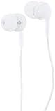 Amazon Basics In-Ear Wired Headphones Earbuds with Microphone, White