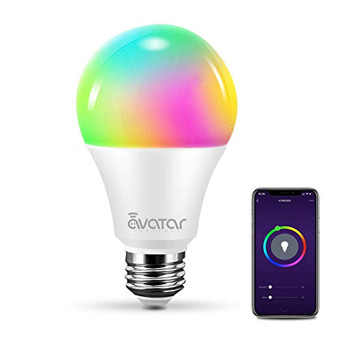Book Cover Smart WiFi Light Bulb, LED Light Bulbs A19 RGB Color Changing Lights, Alexa/Google Home, Smart Life APP Remote Control ON/Off/Color/Timer/Group/Share Switch-E26, 7W