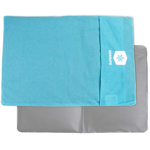 IceWraps Ice Pack Cover for Standard Size Cold Pack Sleeve Keeps Pack Clean and Skin Protected, Reusable, Washable - Blue Fabric Cover Only
