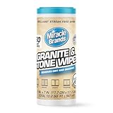MiracleWipes for Granite & Stone, Clean, Protect, Polish Stone, Marble, Quartz, Slate, Tile, Laminate Surfaces in Kitchen and Bathroom - 30 Count
