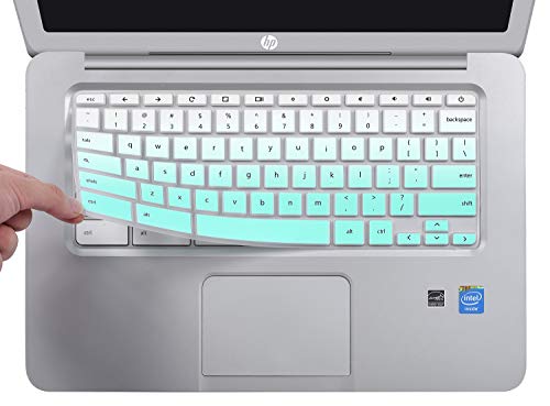 Book Cover CaseBuy Ultra Thin Keyboard Cover Compatible with HP 14 inch Chromebook/HP Chromebook 14-db Series/HP Chromebook 14-ca Series/HP Chromebook 14-ak Series/HP Chromebook 14 G2 G3 G4 G5, Ombre Mint Green