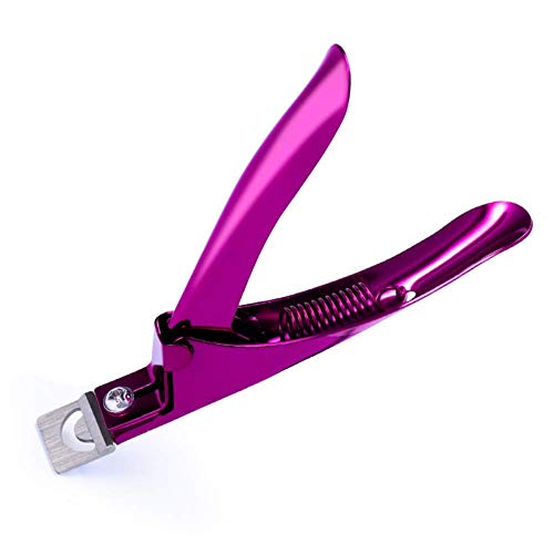 MelodySusie Acrylic Nail Clippers, Adjustable Stainless Steel Nail Tip Cutter, Professional Nail Trimmer for Acrylic Artificial Fake False Polygel Nails, Manicure Tool, Nail Salon Supply, Purple