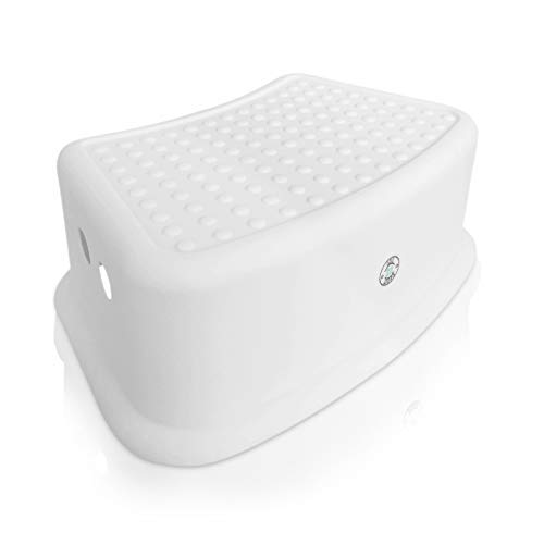 Step Stool for Kids - Toddlers Potty and Toilet Training Stepping Stool - Use in Bathroom, Sink, Bedroom, Toy Room, Kitchen, and Living Room - White (1 Pack)
