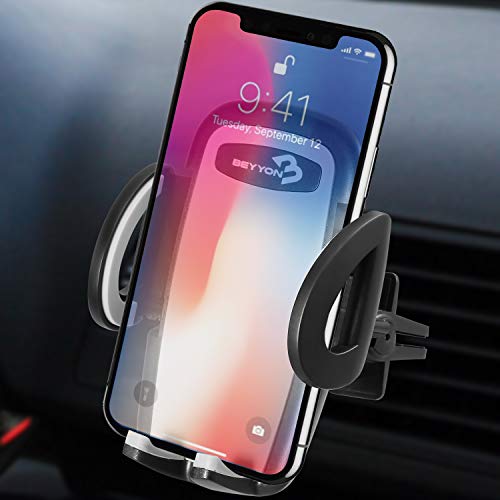 Book Cover BEYYON Phone Holder for Car Universal Air Vent Cell Phone Mount Cradle with Auto-Clamping for iPhone X 8/8s 7 7 Plus 6s Plus 6s 6 SE, Galaxy S8 Edge S7 S6, Huawei, LG Nexus, Sony, Nokia and More