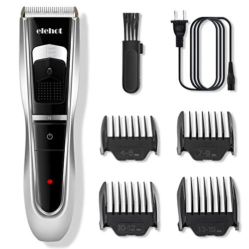 Book Cover Elehot Hair Clipper Electric Hair Trimmer Cutting Kit for Men Rechargeable Ceramic Blade, Cordless (Black)