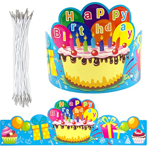 Fancy Land Birthday Crowns for Kids Family Birthday Classroom School VBS Party Supplies Pack of 30 Classroom Must Haves Kindergarten Preschool Pre K