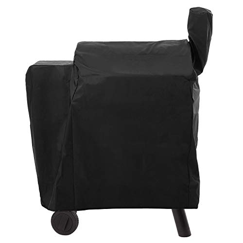 SunPatio Outdoor Heavy Duty Waterproof for Traeger Wood Pellet Grill Cover 20/22/34 Series, Full Length Barbecue Grill Cover, All Weather Protection, Black