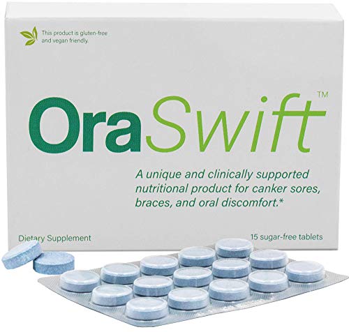 Book Cover OraSwift All Natural Canker Sore Medicine and Mouth Sores Relief | Effective for Mouth Ulcers, Cold Sores, Dry Mouth, Stomatitis, Gingivitis | Supports Fast Healing of Mucosal Lining in The Mouth