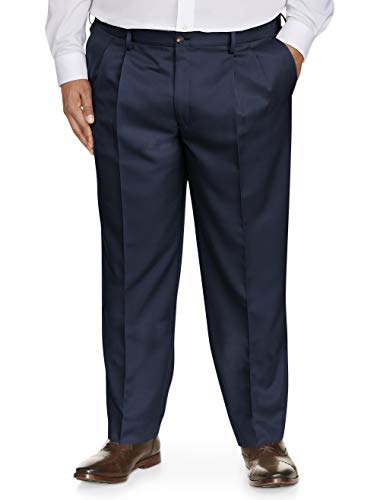 Amazon Essentials Men's Big & Tall Classic-fit Wrinkle-Resistant Pleated Dress Pant fit by DXL