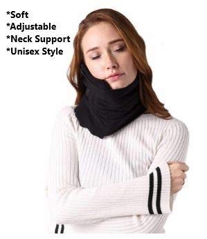 Travel Pillow Scarf for Sleeping and Neck Comfort Made with Soft Washable Fabric One Size Fits Most with Velcro Snap