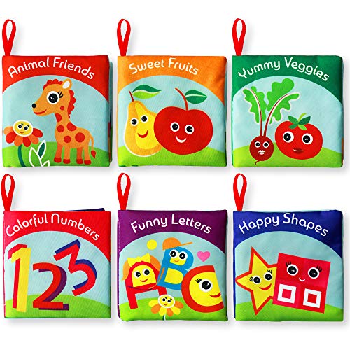 Cloth Books for Babies (Set of 6) - Premium Quality Soft Books for Toddlers. Only New Materials. Safe and Fully Certified. Infant Books for Early Children Development. Wonderful Gift for Baby Shower