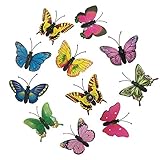 EnewLife 10 Pcs Creative Decorative Cute Butterfly Thumb Tacks ThumbNails PushPins Push Pins Soft Flat for Photos Wall, Maps, Bulletin Board or Corkboards(Random Pattern)