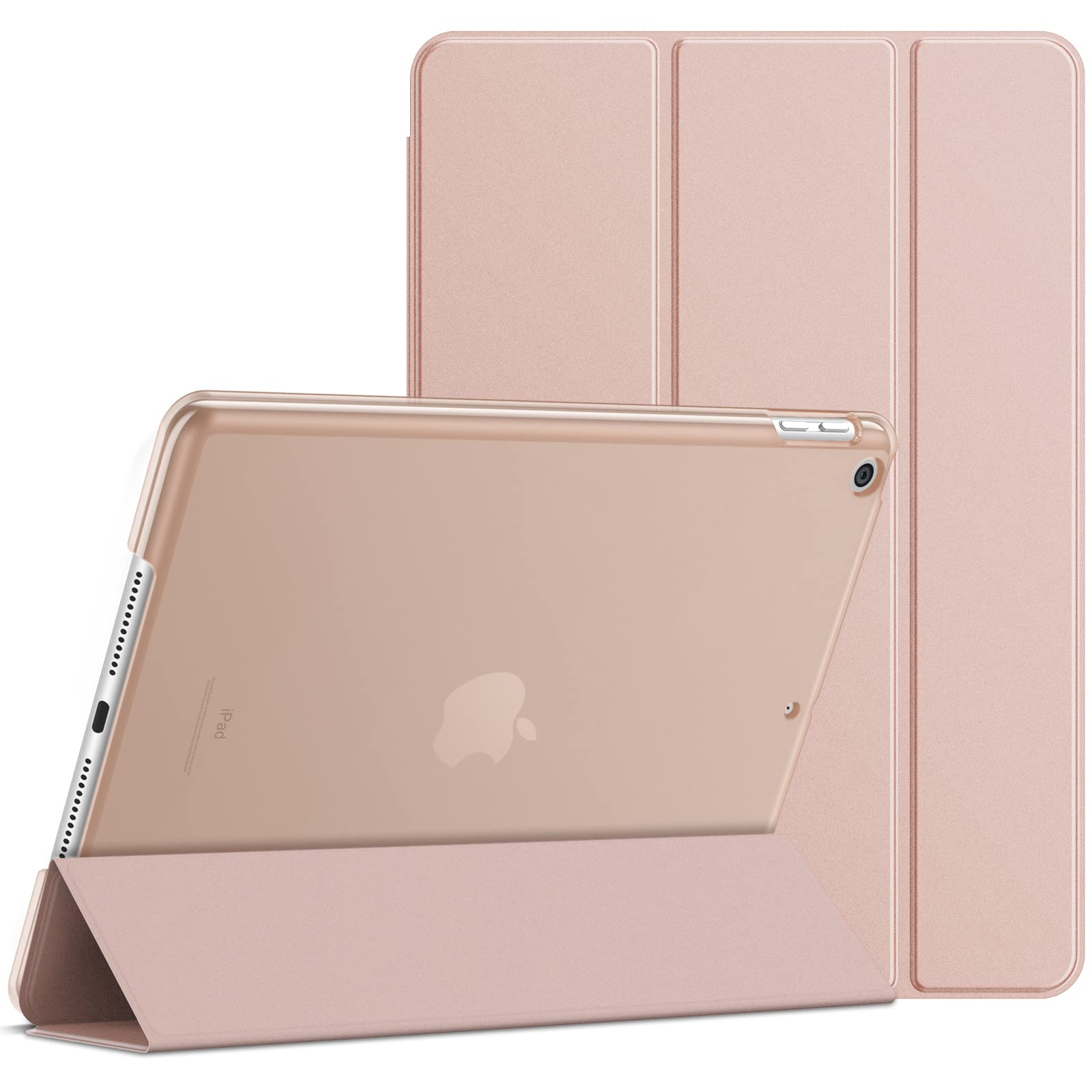 JETech Case for iPad (9.7-Inch, 2018/2017 Model, 6th/5th Generation), Smart Cover Auto Wake/Sleep, Rose Gold