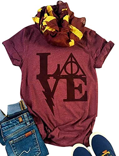 Love Letter Graphic T Shirt Womens Teen Girls Casual Short Sleeve Tees Summer Vintage Graphic Blouse Tees Cute Tops