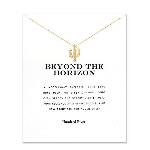 Baydurcan Gift Necklace Cactus Necklace with Message Card Gift Card(Cactus)