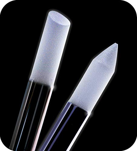 GLADZY Glass Cuticle Pusher Tool - Dual Ended Manicure Stick, Etched Crystal Glass Cuticle Remover, Callous and Dry Skin Fingertip File, Nail Shaper, Professional Nail Care, Ethically Made in EU