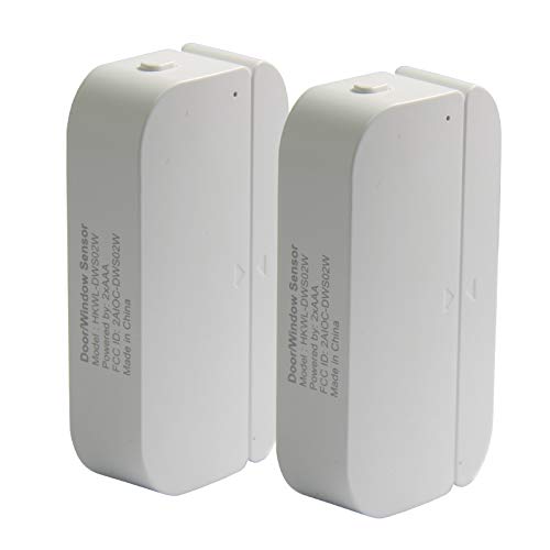Smart Door and Windows Sensor WiFi Door Open Alarm Phone APP Alert for Personal Security,Home Automation Doorbell Compatible with Alexa Google Home,Wireless Battery Operated Door Chime 2 Pack