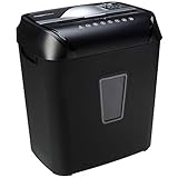 Amazon Basics 12 Sheet Cross Cut Paper and Credit Card Home Office Shredder with 4.8 Gallon Bin, Black