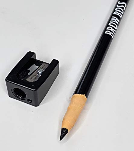 MADLUVV Best Microblading Pre Draw Pencils, Black With Sharpener (3 Pack)