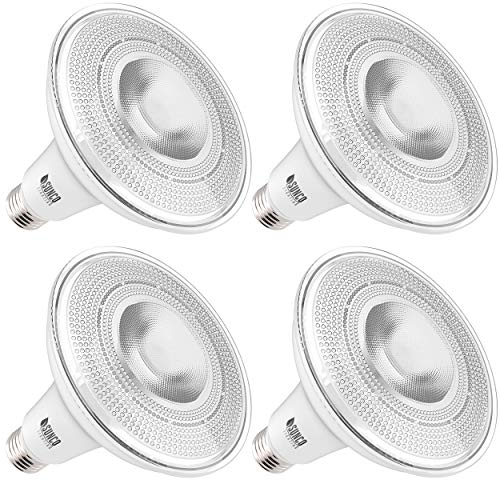 Sunco Lighting Outdoor LED Flood Light, Waterproof PAR38 LED Bulb, Dusk to Dawn, 120W Equivalent 15W, Exterior, Wet-Rated, 5000K Daylight 1250 LM, E26 Base, UL 4 Pack
