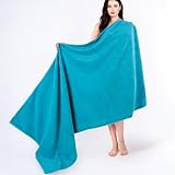 Cotton Paradise Oversized Bath Sheet, 100% Cotton 40x80 Clearance Bath Towel Sheet, Jumbo Large Bath Towel for Bathroom, Aqua Blue Bath Sheet