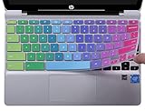 Colorful Keyboard Cover for HP 11.6 inch Chromebook, HP Chromebook x360 11.6 inch & HP Chromebook 11 G2, G3, G4,G5, G6 EE, G7 EE, 11A-NB0013DX (NOT Fit HP Chromebook 11a-na,11A G8 EE), Rainbow