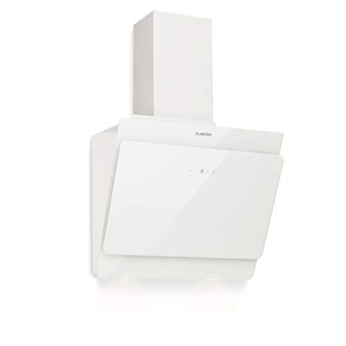 Klarstein Kitchen Extractor Hood, Wall with Filter, Aluminium Anti-Grease for Dishwasher, Air Flow 607m³/h, LEDs, Touch Controls