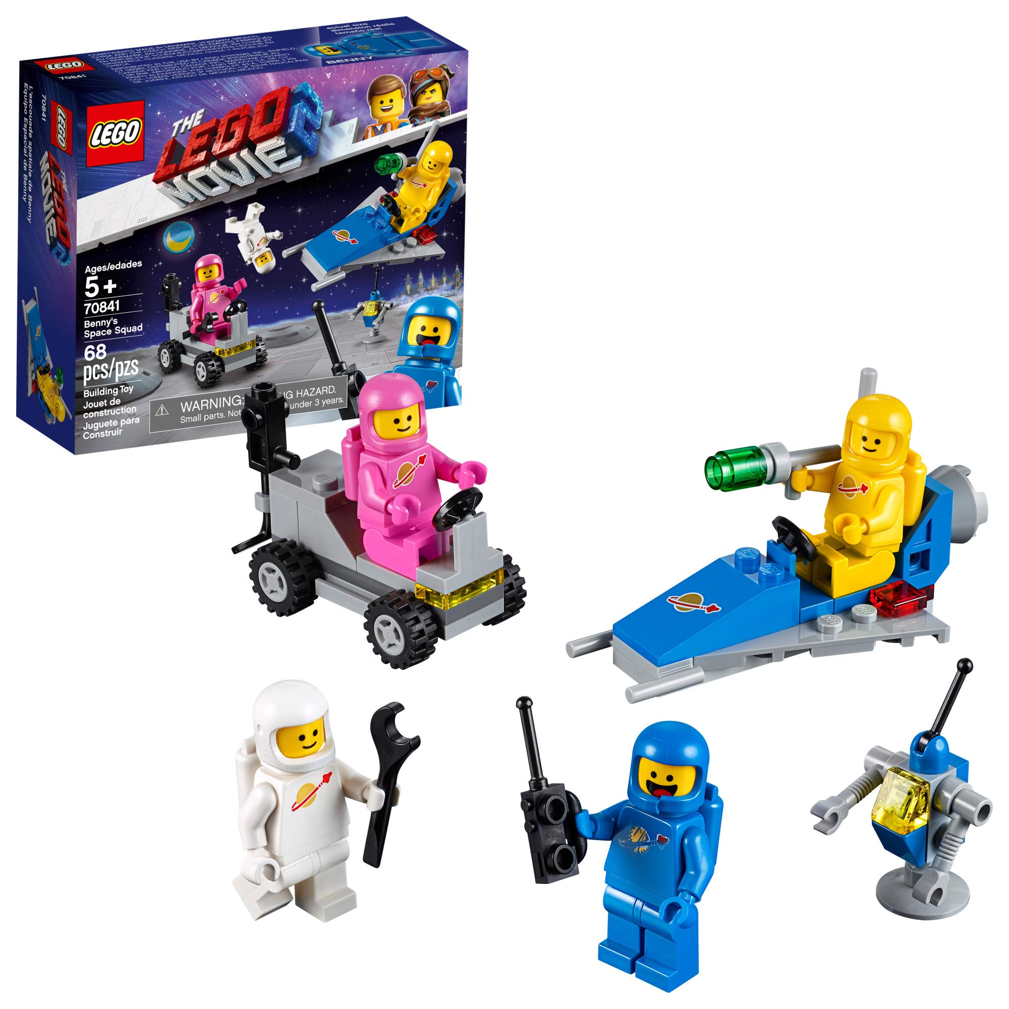 Book Cover LEGO THE LEGO MOVIE 2 Benny’s Space Squad 70841 Building Kit, Kids Playset with Space Toys and Astronaut Figures, New 2019 (68 Pieces)