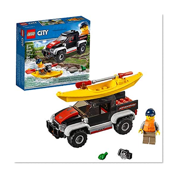 Book Cover LEGO City Great Vehicles Kayak Adventure 60240 Building Kit , New 2019 (84 Piece)