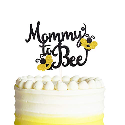 Mommy To Bee Cake Topper, Bumble Bee Baby Shower Banner Gender Reveal Party Decorations