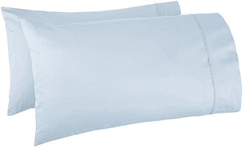 Book Cover Thread Spread 100% Egyptian Cotton 1000 Thread Count Ultra Soft Pillow Case Set - Durable and Silky Soft (Standard Pillowcase) (Light Blue)