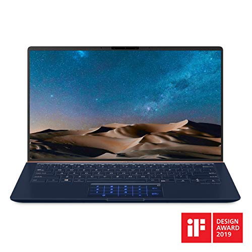 ASUS ZenBook 14 Ultra-Slim Laptop 14â€ FHD Nano-Edge Bezel, 8th-Gen Intel Core i7-8565U Processor, 16GB LPDDR3, 512GB PCIe SSD, Backlit KB, Numberpad, Windows 10 - UX433FA-DH74, Royal Blue