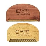 Comfy Clothiers Cedar Wood Cashmere Comb & Beech Wood Sweater Shaver Comb Combo Pack (One of Each Type) – Multi-Fabric Shaver Removes Pills, Fuzz and Lint from Garments